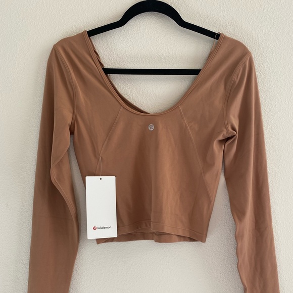 Pending Lululemon Align long sleeve top in Dusty Clay size 6 new with tag - Picture 2 of 2